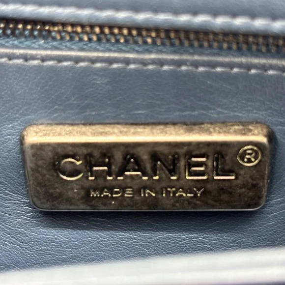 Chanel Blue Mini Python Coco Handle Bag - Picture 9 of 16